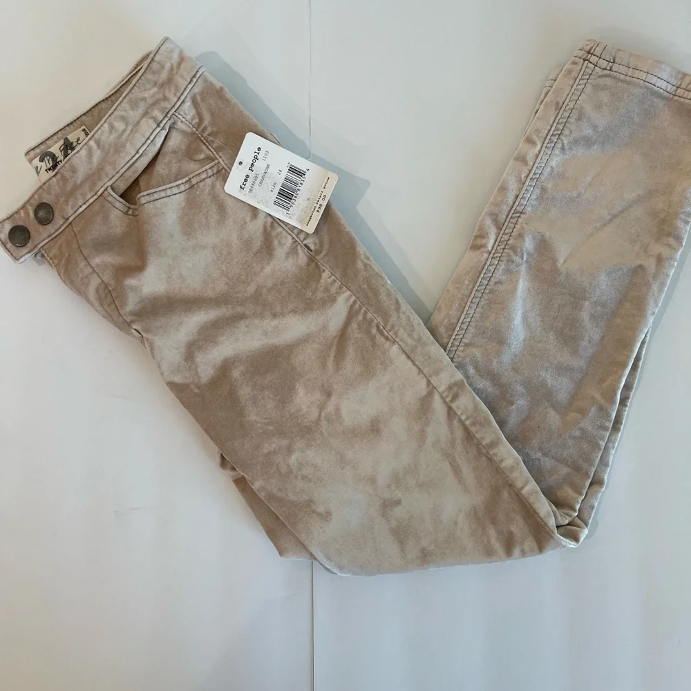 We the Free Velvet champagne Pants size 24